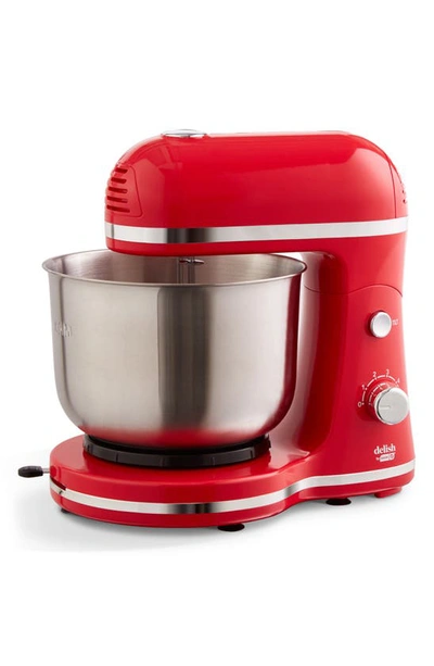 Dash Compact Stand Mixer In Red