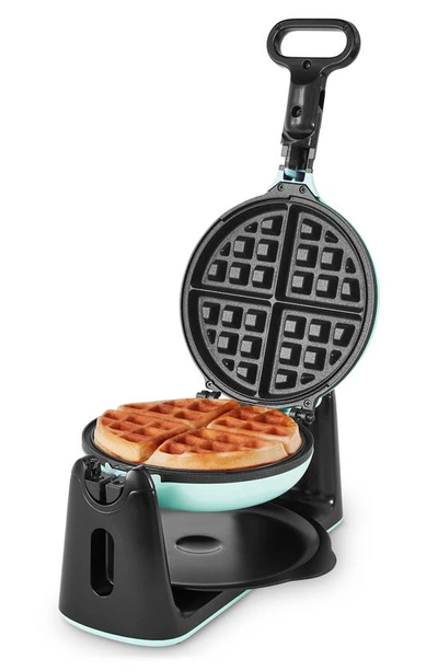 Dash Flip Belgian Waffle Maker In Aqua