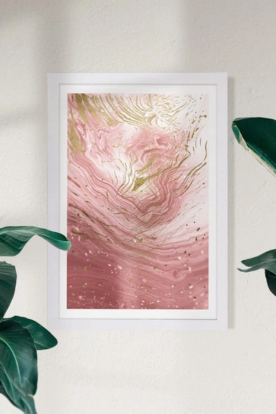 Wynwood Studio Agate En Pink Abstract Framed Wall Art