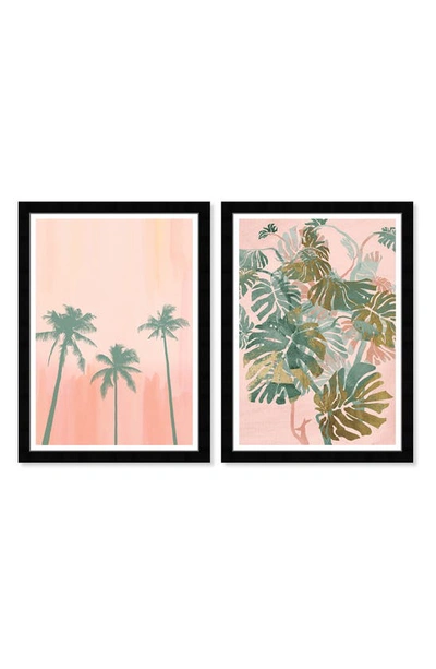 Wynwood Studio Prints Blush Tropical Palm Tree Print Wall Art In Pink