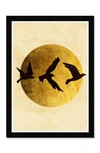 Wynwood Studio Prints Full Moon Wall Art In Gold