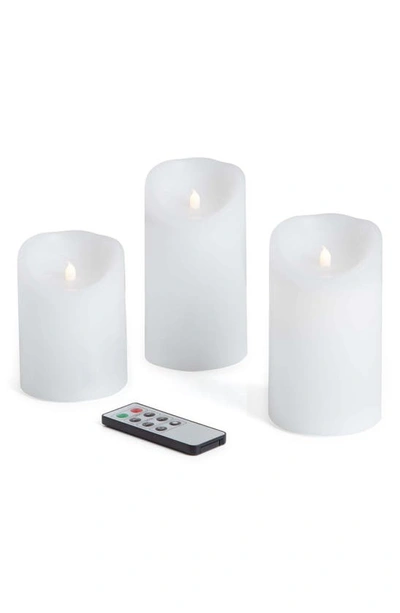 Merkury Innovations 3-piece Cathedral Led Flameless Candle Set In White