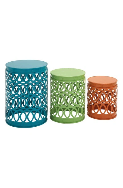 Willow Row Multi Colored Metal Stool