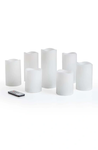 Merkury Innovations 7-piece Pillar Led Flameless Candle Set In White