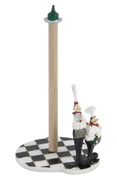 Uma Eclectic Resin Chef Paper-towel Holder In White