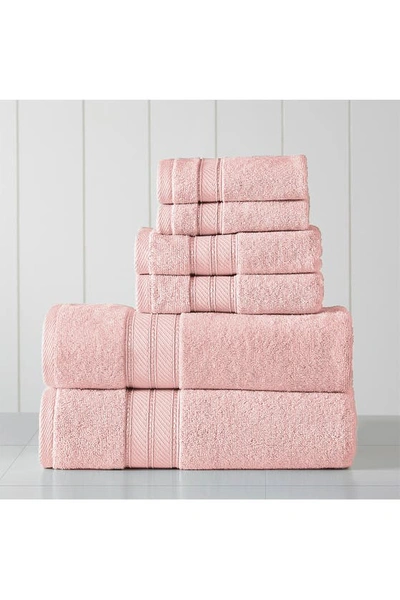Modern Threads 6pc Spunloft Towel Set In Blush