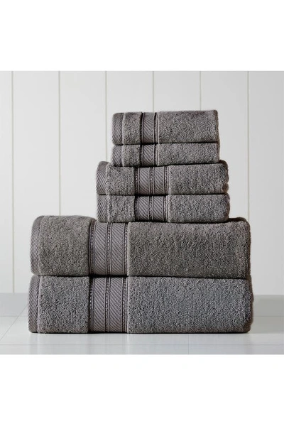 Modern Threads Spunloft 6-piece Towel Set In Gray