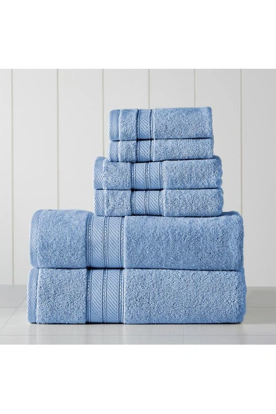 Modern Threads Spunloft 6-piece Towel Set In Blue