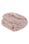 Sutton Home Dreamnest Chunky Knit Throw In Pink