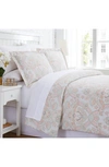 Southshore Fine Linens Enchantment Paisley Print Microfiber Down-alternative Comforter Set In Enchantment Coral