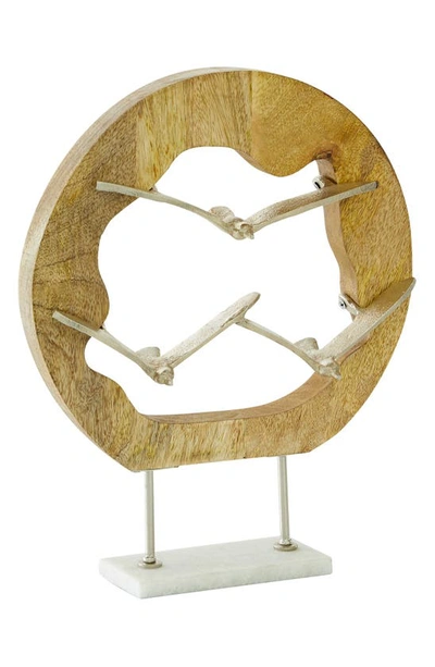 Willow Row Multi Aluminum Abstract Sculpture In Brown