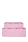 Sorbus Foldable Storage Cube Basket Bin In Pastel Pink
