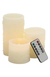UMA CREAM WAX TEXTURED FLAMELESS CANDLE WITH REMOTE CONTROL