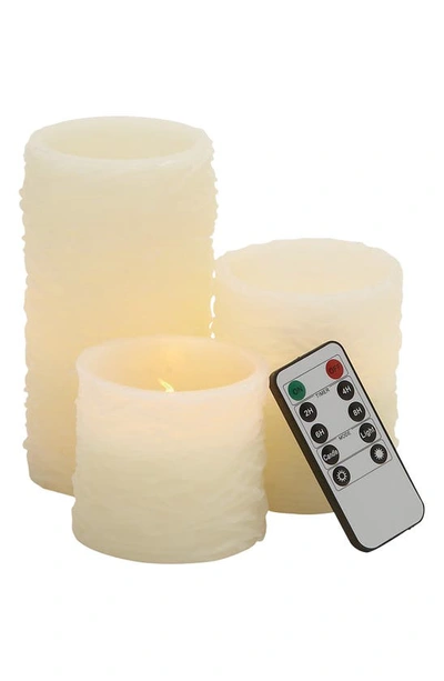 Uma Led Remote Control Flicker Candle In Off-white