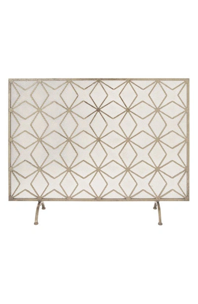 Willow Row Large Metal Fire Screen In Gold
