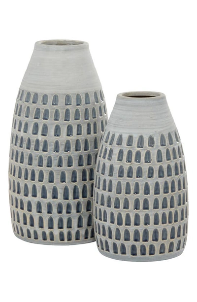 Willow Row Willow Rose Contemporary Grey Ceramic Vase