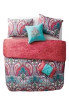 Vcny Home Damask Reversible Comforter Set In Multi