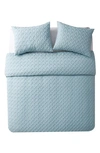 Vcny Home Nina Embossed 2-piece Comforter Set In Blue