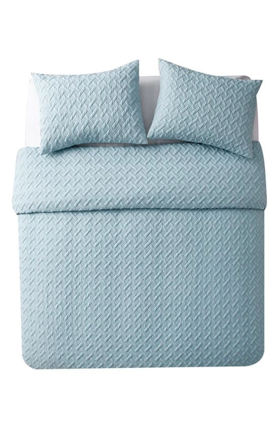 Vcny Home Nina Embossed 2-piece Comforter Set In Blue