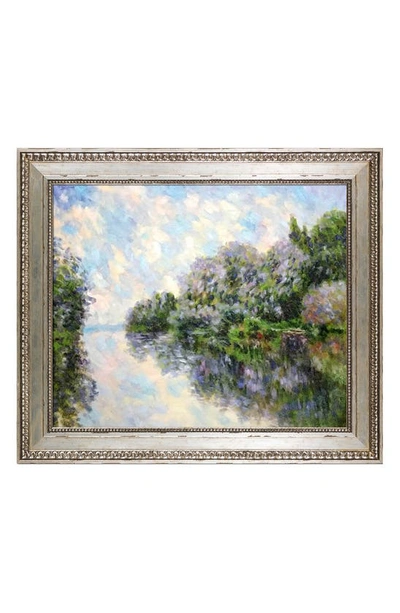 Overstock Art The Seine Near Giverny By Monet Framed Wall Art In Light Pastel Blue