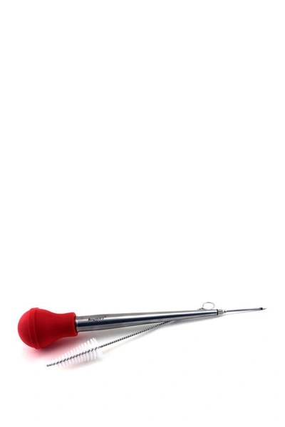 Berghoff Silver Baster & Injector 3-piece Set In Red