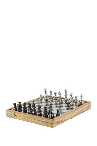 Sonoma Sage Home Aluminum & Wood Chess Board In Brown