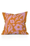 Deny Designs Grace Nature Vibes Outdoor Throw Pillow In Orange