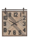Willow Row Wall Clock In Brown