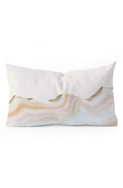 Deny Designs Marta Barragan Camarasa Marble Oblong Pillow In White