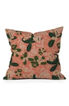 Deny Designs Oris Eddu Poppy Pine Pink Outdoor Pullow In Pink