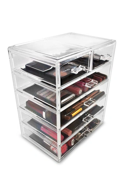 Sorbus Acrylic 6 Drawer Cosmetics Makeup & Jewelry Storage Case Display In Clear