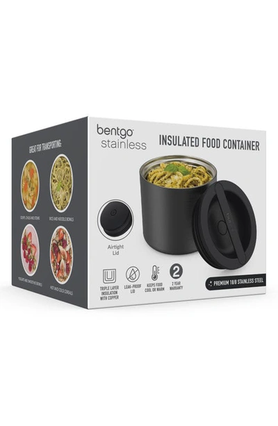 Bentgo Stainless Steel Insulated Food Container In Carbon Black