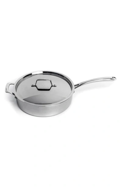 Berghoff Professional Stainless Steel 10/18 Tri-ply 5.2 Qt Saute Pan And Ss Lid, 11" In Silver