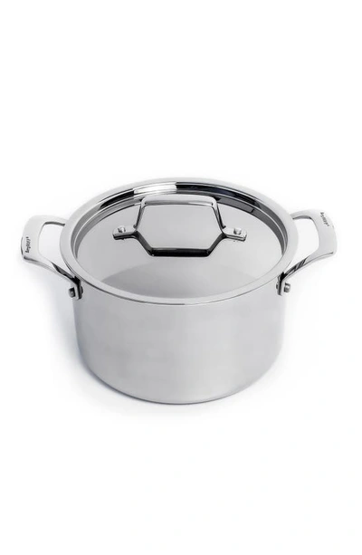 Berghoff Stainless Steel 4-quart Stock Pot & Lid In Silver