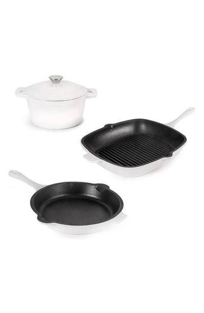 Berghoff International 4pc Cast Iron Set In White