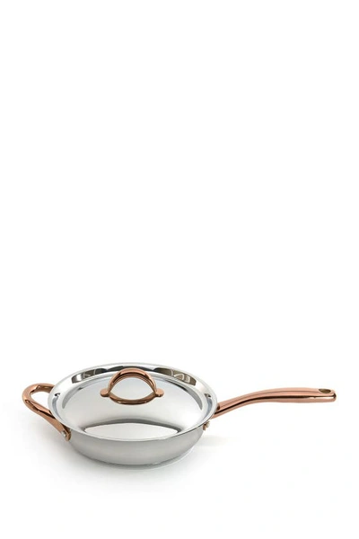Berghoff Ouro Gold 9.5" Deep Skillet With Lid And Two Side Handles In Silver