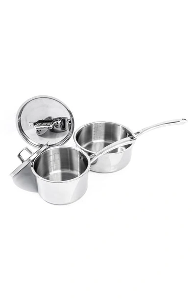 Berghoff Professional Stainless Steel 10/18 Tri-ply 3 Qt. Sauce Pan With Lid In Silver