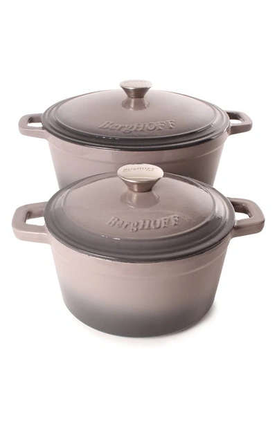 Berghoff International 4pc Cast Iron 3qt Set In Grey