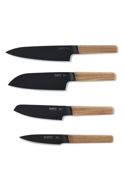 Berghoff International 4-piece Knife Set In Brown