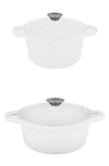Berghoff International Neo 4-piece Cast Iron Set With Lid In White