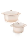 Berghoff Neo Enameled Cast Iron 4-piece Set In Cream