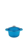 Berghoff Cast Iron 3 Qt. Blue Covered Stockpot In Blue
