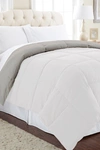 Modern Threads Down Alternative Reversible Comforter In White/grey