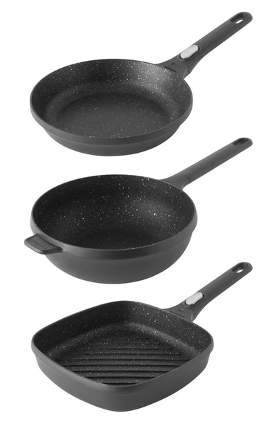 Berghoff Gem 3-piece Family Cookware Set In Black