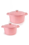 Berghoff Neo 4-piece Cast Iron Set In Pink