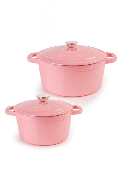 Berghoff Neo 4-piece Cast Iron Set In Pink