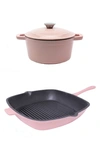 Berghoff Neo 3-piece Cast Iron Set In Pink