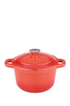 Berghoff Cast Iron Orange 7 Qt. Covered Stockpot In Orange