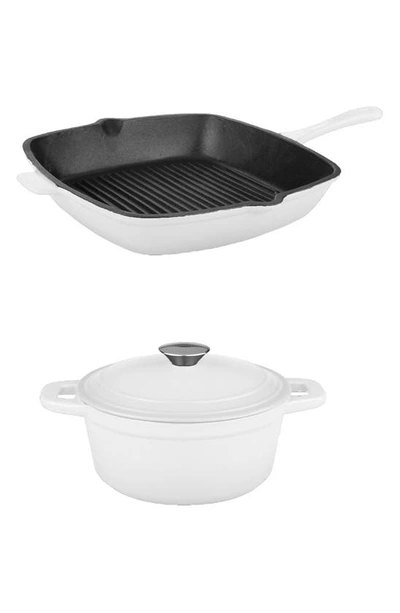 Berghoff International 3pc Cast Iron Set In White