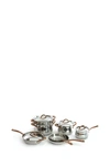 Berghoff 11-piece Cookware Set With Rose Gold Handles In Silver, Rose Gold Handles